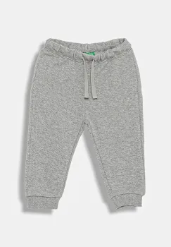 United Colors of Benetton pantaloni de trening din bumbac pentru copii culoarea gri, uni, 3J68GF027 imagine