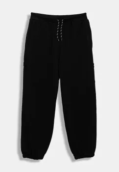 United Colors of Benetton pantaloni de trening din bumbac pentru copii culoarea negru, uni, 3J68CF06L imagine