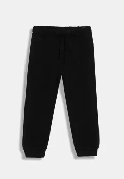 United Colors of Benetton pantaloni de trening din bumbac pentru copii culoarea negru, uni, 3J68GF027 imagine