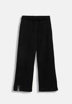 United Colors of Benetton pantaloni de trening din bumbac pentru copii culoarea negru, uni, 3NBMCF06K imagine