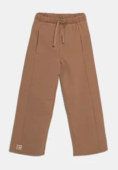 United Colors of Benetton pantaloni de trening din bumbac pentru copii culoarea portocaliu, neted, 3UNICF061 imagine