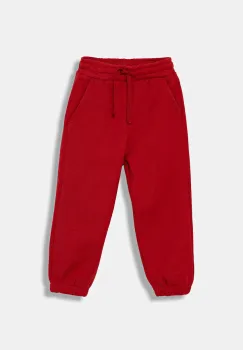 United Colors of Benetton pantaloni de trening din bumbac pentru copii culoarea rosu, cu imprimeu, 3J68GF04Z imagine
