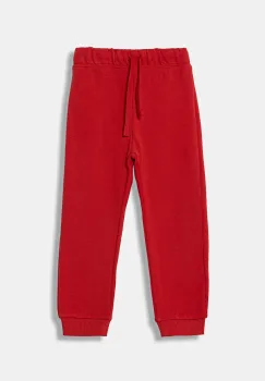 United Colors of Benetton pantaloni de trening din bumbac pentru copii culoarea rosu, uni, 3J68GF027 imagine
