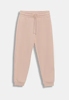United Colors of Benetton pantaloni de trening din bumbac pentru copii culoarea roz, uni, 3J68CF02H imagine
