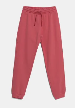 United Colors of Benetton pantaloni de trening din bumbac pentru copii culoarea roz, uni, 3J68CF02H imagine