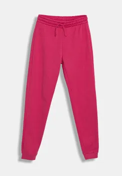 United Colors of Benetton pantaloni de trening din bumbac pentru copii culoarea roz, uni, 3J68CF02H imagine