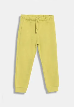 United Colors of Benetton pantaloni de trening din bumbac pentru copii culoarea verde, uni, 3J68GF027 imagine
