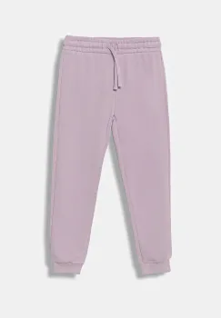 United Colors of Benetton pantaloni de trening din bumbac pentru copii culoarea violet, uni, 3J68CF02H imagine
