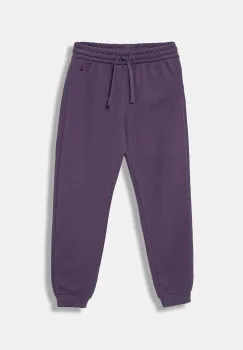 United Colors of Benetton pantaloni de trening din bumbac pentru copii culoarea violet, uni, 3J68CF02H imagine