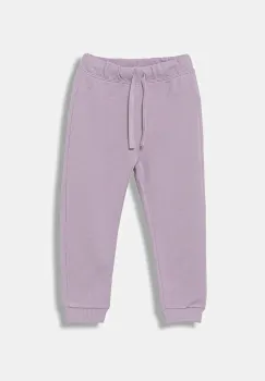 United Colors of Benetton pantaloni de trening din bumbac pentru copii culoarea violet, uni, 3J70GF01N imagine