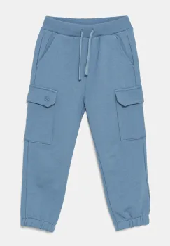 United Colors of Benetton pantaloni de trening din bumbac pentru copii neted, 3UNIGF045 imagine