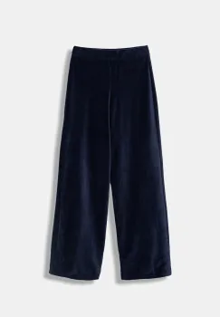 United Colors of Benetton pantaloni de trening din velur pentru copii culoarea bleumarin, uni, 4DZBCF02Q imagine