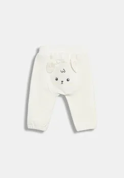 United Colors of Benetton pantaloni de trening pentru bebelusi culoarea alb, neted, 3MDSAF029 imagine