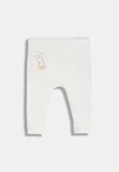 United Colors of Benetton pantaloni de trening pentru bebelusi culoarea alb, uni, 3K1CAF02J imagine