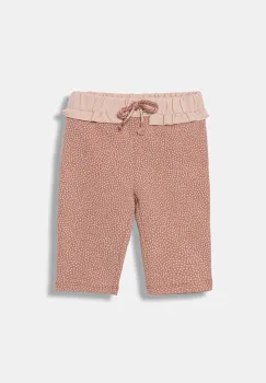United Colors of Benetton pantaloni de trening pentru bebelusi culoarea portocaliu, cu imprimeu, 37GTAF02F imagine