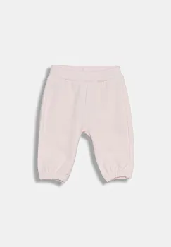 United Colors of Benetton pantaloni de trening pentru bebelusi culoarea roz, cu imprimeu, 3MDSAF029 imagine
