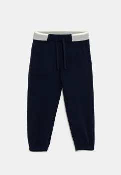 United Colors of Benetton pantaloni de trening pentru copii culoarea albastru marin, uni, 32N4GF050 imagine