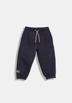 United Colors of Benetton pantaloni de trening pentru copii culoarea bleumarin, uni, 3YBPGF059 imagine