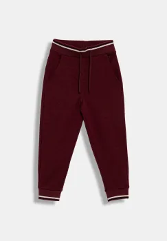 United Colors of Benetton pantaloni de trening pentru copii culoarea bordo, uni, 32N4CF06E imagine