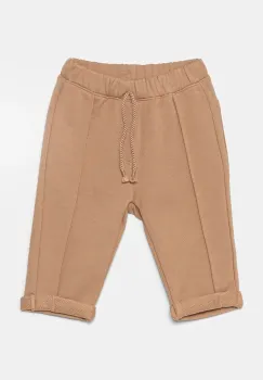 United Colors of Benetton pantaloni de trening pentru copii culoarea maro, neted, 3LAXAF024 imagine