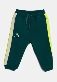 United Colors of Benetton pantaloni de trening pentru copii culoarea verde, modelator, 3J73GF04G imagine