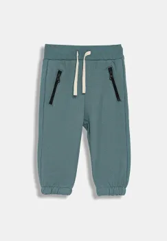 United Colors of Benetton pantaloni de trening pentru copii culoarea verde, uni, 3J73GF057 imagine