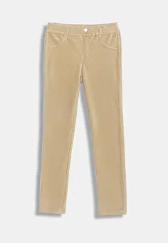 United Colors of Benetton pantaloni din catifea pentru copii culoarea bej, uni, 4DZBCE00R imagine