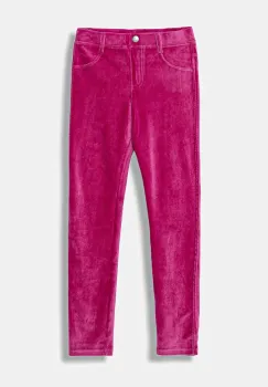 United Colors of Benetton pantaloni din catifea pentru copii culoarea roz, uni, 4DZBCE00R imagine