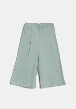 United Colors of Benetton pantaloni din catifea pentru copii culoarea verde, neted, 4O5GGF025 imagine