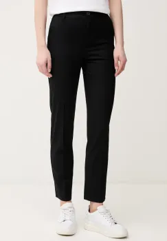 United Colors of Benetton pantaloni femei, culoarea negru, fason tigareta, high waist, 40FADF08U imagine