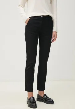 United Colors of Benetton pantaloni femei, culoarea negru, mulata, medium waist, 4GD7DF061 imagine