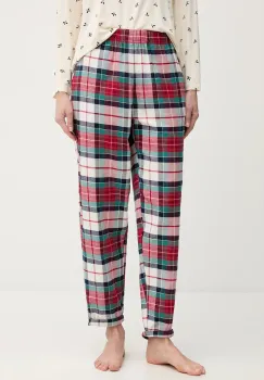 United Colors of Benetton pantaloni pijama bumbac culoarea bordo, bumbac, 40EP3F00I imagine