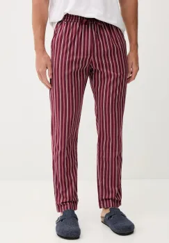 United Colors of Benetton pantaloni pijama bumbac culoarea bordo, cu imprimeu, 4MYG4F00D imagine
