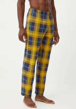 United Colors of Benetton pantaloni pijama bumbac culoarea galben, modelator, 35ZV4F00U imagine