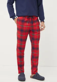 United Colors of Benetton pantaloni pijama bumbac culoarea rosu, modelator, 43UL4F009 imagine