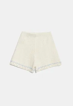 United Colors of Benetton pantaloni scurti copii culoarea bej, cu imprimeu, 114FQ900B imagine
