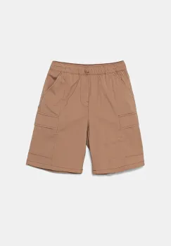 United Colors of Benetton pantaloni scurti copii culoarea maro, talie reglabila, 4L2VC9046 imagine