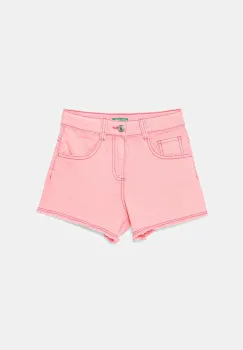United Colors of Benetton pantaloni scurti copii culoarea roz, uni, 4O69C9040 imagine