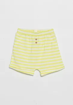 United Colors of Benetton pantaloni scurti din bumbac pentru bebelusi culoarea verde, 34LPA900I imagine
