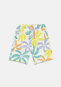 United Colors of Benetton pantaloni scurti din bumbac pentru copii culoarea alb, talie reglabila, 32IEC903E imagine