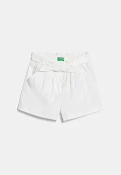 United Colors of Benetton pantaloni scurti din bumbac pentru copii culoarea alb, uni, 47RGG9030 imagine