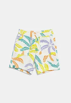 United Colors of Benetton pantaloni scurti din bumbac pentru copii culoarea bej, talie reglabila, 32IEG901Y imagine
