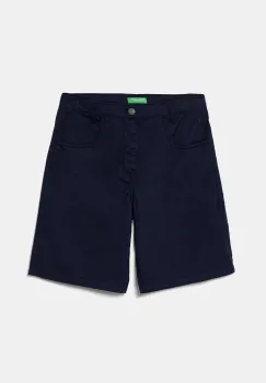 United Colors of Benetton pantaloni scurti din bumbac pentru copii culoarea bleumarin, 47RGC902U imagine