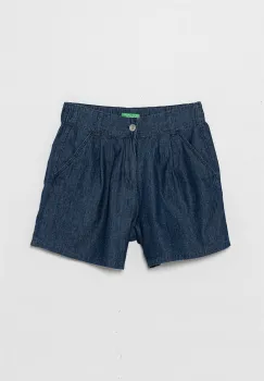 United Colors of Benetton pantaloni scurti din bumbac pentru copii culoarea bleumarin, neted, 4DHJC903T imagine