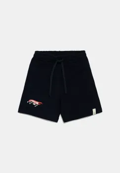 United Colors of Benetton pantaloni scurti din bumbac pentru copii culoarea bleumarin, talie reglabila, 3J68G901O imagine