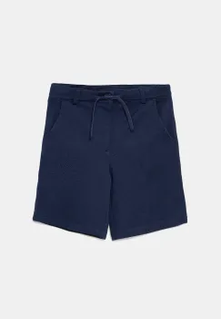 United Colors of Benetton pantaloni scurti din bumbac pentru copii culoarea bleumarin, talie reglabila, 3KWYC903D imagine