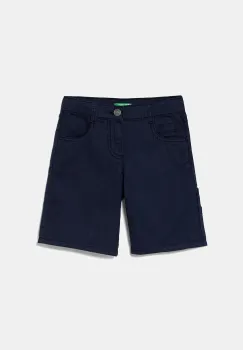 United Colors of Benetton pantaloni scurti din bumbac pentru copii culoarea bleumarin, talie reglabila, 47RGG901Y imagine