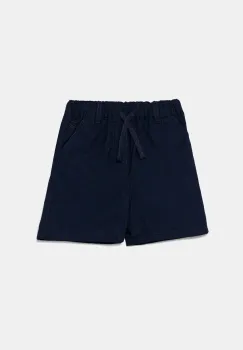 United Colors of Benetton pantaloni scurti din bumbac pentru copii culoarea bleumarin, talie reglabila, 4AC7G902O imagine
