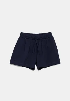 United Colors of Benetton pantaloni scurti din bumbac pentru copii culoarea bleumarin, uni, talie reglabila, 3BL0C903I imagine