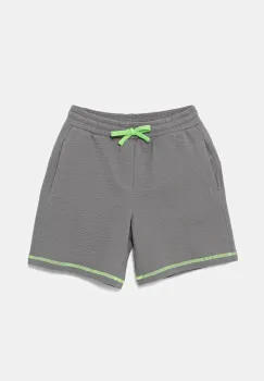 United Colors of Benetton pantaloni scurti din bumbac pentru copii culoarea gri, talie reglabila, 38OHG901V imagine
